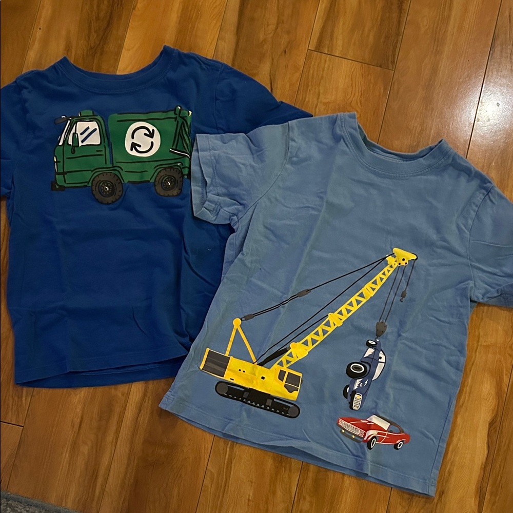 Hanna Anderson Construction and Recycling T-Shirt Set